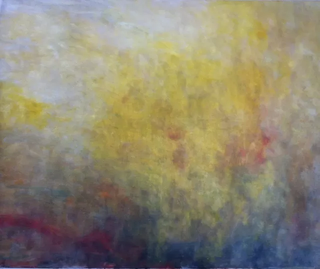 Iana Sophia: 'morning', 2019 Oil Painting, Abstract Landscape. abstract landscape mood setting vibrant colours classical technique big format...