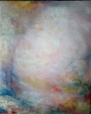 Iana Sophia: 'sea roses', 2018 Oil Painting, Abstract Landscape. ocean flowers abstract meditative big format decorative...