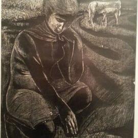 Said Ibrahimov: 'harvest', 1973 Ink Drawing, Naturalism. Artist Description: The artwork created by my father Ashraf Ibrahimov. ...