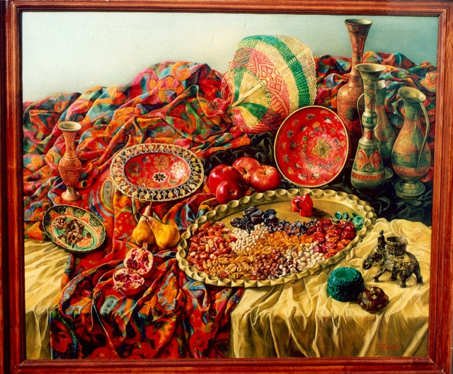 Said Ibrahimov  'Indian Still Life', created in 2000, Original Painting Oil.
