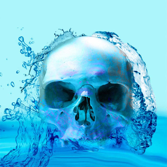 Matthew Lacey  'Skull In Water', created in 2020, Original Digital Art.