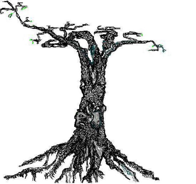 Dina M Wilks  'Tree', created in 2008, Original Digital Art.