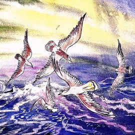 sea and gulls By Igor Moshkin
