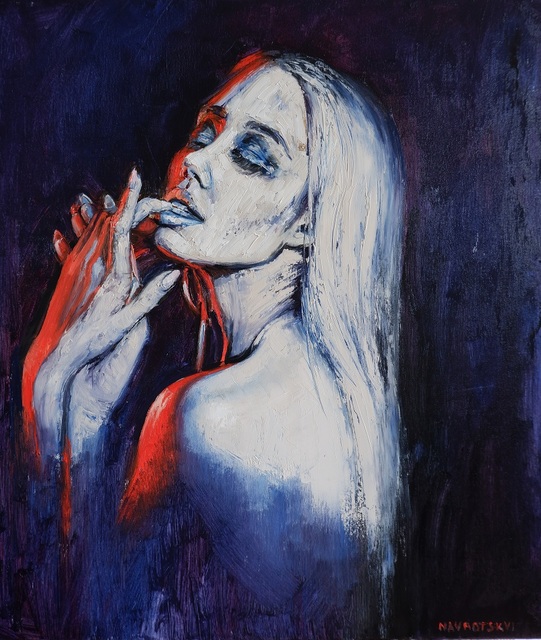 Igor Navrotskyi  'Secret Desires', created in 2022, Original Painting Oil.