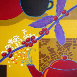 Daniel Jaen: 'Caffeine', 2011 Oil Painting, Figurative. 