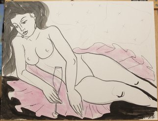 Toni Hudson: 'Ink on Paper', 2015 Paper, nudes. 