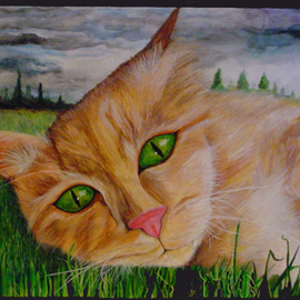 Eve Co: 'Dont Forget Me', 2006 Painting, Cats. Artist Description:  Dont Forget MeWatercolor  AcrylicStrathmore PaperFinished Framed Size 38 x 22 inches FramedSold to Unknown Buyer at CASA - Auction  DinnerCamano Animal Shelter Association - Camano Island, Washington State, USAAnimals are a specialness in our lives that many of us can not define with words.  ...