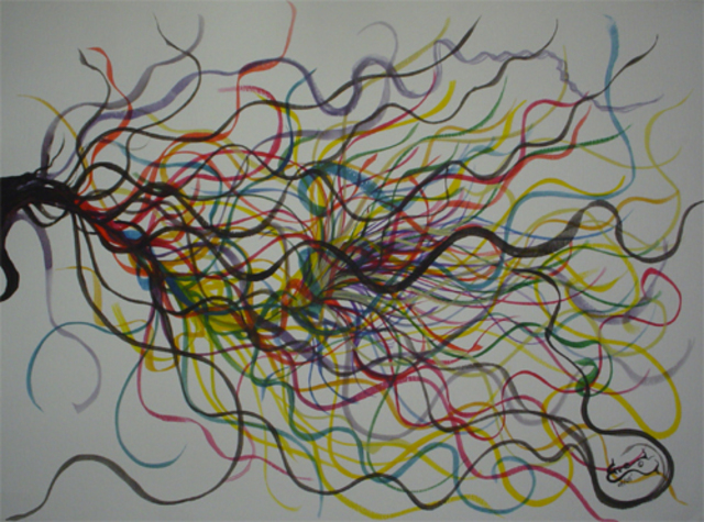 Artist Eve Co. 'Swirls Ecape' Artwork Image, Created in 2006, Original Painting Oil. #art #artist