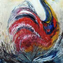 Ingemar Hardelin: 'Cocky', 2003 Oil Painting, Fantasy. Artist Description:  One of my fantasy birds from 2003. I painted fifteen. ...