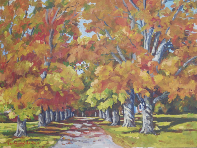 Ingrid Neuhofer Dohm  'Tree Alley II', created in 2013, Original Painting Acrylic.
