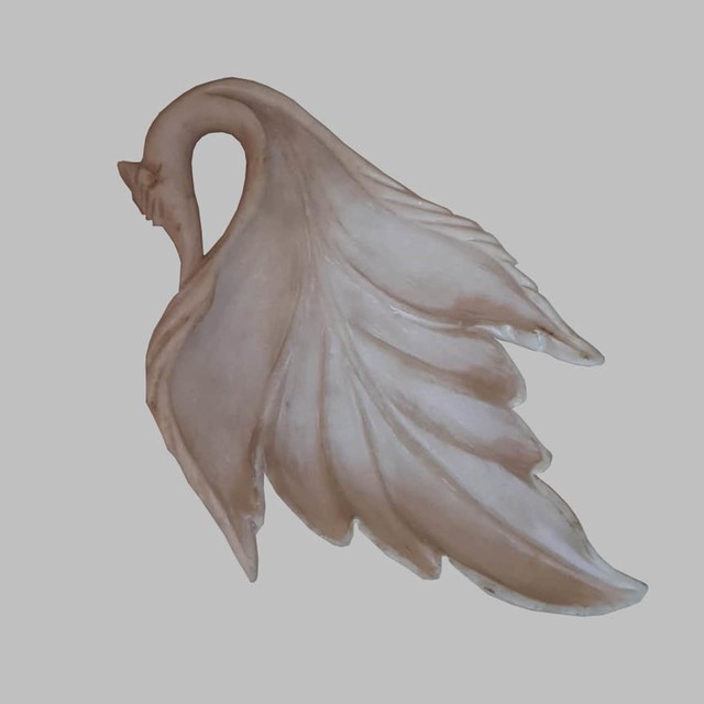 Surendra Rajput  'The Swan', created in 2020, Original Sculpture Marble.