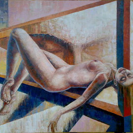 Ia Saralidze Artwork Nude, 2014 Oil Painting, Nudes