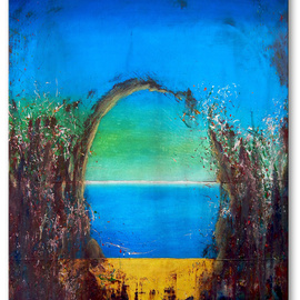 Ioannis Tsaousidis: 'The Seaside', 2015 Acrylic Painting, Landscape. 