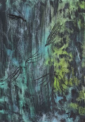 Ione Citrin: 'Waterfall', 2011 Watercolor, Urban.  20