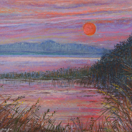 Sunset on the Elbe river  By Irina Maiboroda
