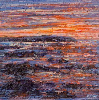 Irina Maiboroda: 'sea sunset', 2017 Mixed Media, Abstract Figurative. landscape, impressionism, sea, sunset, sky, nature, horizon,   water,  ...