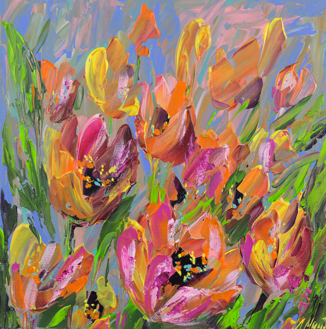 Irina Maiboroda  'Tulips', created in 2017, Original Woodworking.