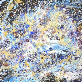 Iryna Kastsova: 'milky way space', 2022 Acrylic Painting, Abstract. Artist Description: Milky Way.  Space.  The galaxy, the presence of the whole and the solar system, as well as all discovered stars visible to the naked eye.  Modern, abstract, expressive, sophisticated painting, which is combined in a modern interior.  The work was created using the technique of dripping and splashing ...