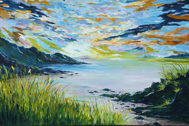 Conor Murphy  'Sailing By Lovers Cove Kinsale', created in 2018, Original Painting Acrylic.