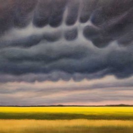 Ian Sheldon: 'Storm Warning', 2010 Oil Painting, Landscape. 