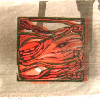 Tamara Sorkin: 'linocut on newspaper 2', 2010 Linoleum Cut, Abstract. 
