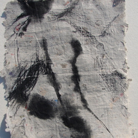 Tamara Sorkin: 'pencil and ink nude on recycled paper', 2009 Other Drawing, Abstract Figurative. Artist Description:  this work is currently being exhibited at the show paper time in the artist house, Haifa ...