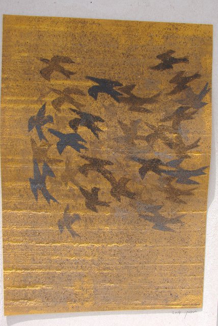 Tamara Sorkin  'Starlings Over Fields', created in 2014, Original Drawing Other.