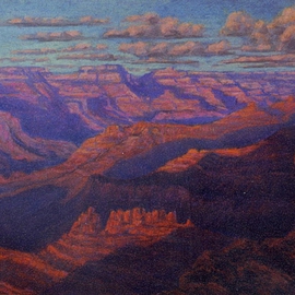 Roberto Ruschena: 'Grand Canyon at Sunset', 1997 Oil Painting, Landscape. 