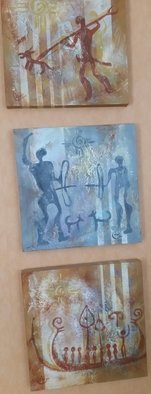 Bengt Stenstrom: 'warriors 3 paintings', 2016 Acrylic Painting, . 3 paintings sold together only. By Lena Leja Jacobson   friend of mine  . ...