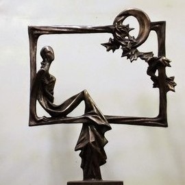 Alexander Iv Ivanov: 'moonlight', 2015 Bronze Sculpture, Love. Artist Description: bronze, sculpture, love, romance, abstraction...