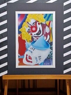 Donald Davenport: 'ringling clowns', 2004 Mixed Media Photography, . print image of clowns, original art Clowning Around.  photo of clowns, two clowns, famous clowns hall of fame clowns...