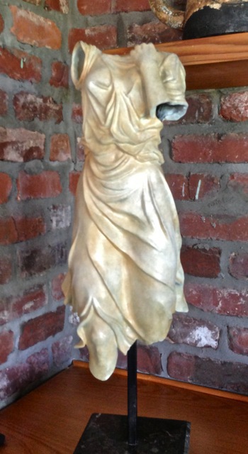 Artist Jack Hill. 'Female Torso Draped' Artwork Image, Created in 2015, Original Sculpture Bronze. #art #artist