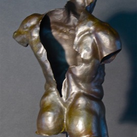 Jack Hill: 'Male Torso Old Soldier Back', 2015 Bronze Sculpture, Mythology. 