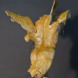 Jack Hill: 'Male Torso Winged', 2012 Bronze Sculpture, Mythology. 