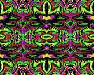 Peter Jalesh: 'cactus tapestry', 2019 Digital Painting, Abstract. Abstract Rococo tapestries.  From a series of abstract digital paintings created between 2012 and 2019. ...