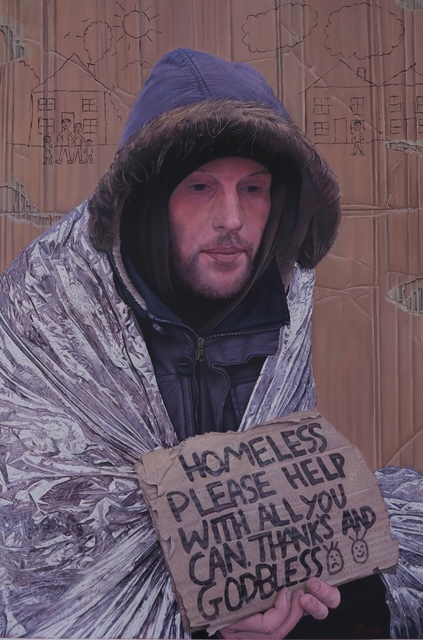 James Earley  'A Cardboard Story', created in 2021, Original Painting Oil.