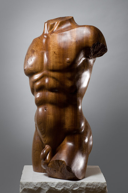 James Mcloughlin  'Male Torso', created in 2010, Original Sculpture Stone.