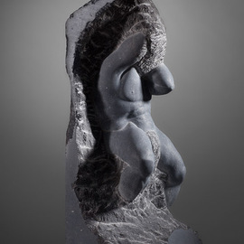 James Mcloughlin: 'Our Troubles and Worries', 2011 Stone Sculpture, Figurative. Artist Description:  Carved out of Kilkenny Limestone this piece was inpired by the unfinished statues of the master sculptor Michelangelo.   ...