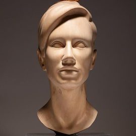 James Mcloughlin: 'Youth', 2011 Wood Sculpture, Interior. Artist Description:  Youth- Carved out of Limewood and Yew with a Polished Limestone base. ...
