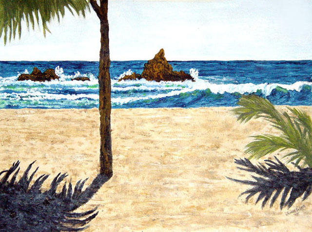 James Parker  'Cabana View', created in 2003, Original Drawing Pen.
