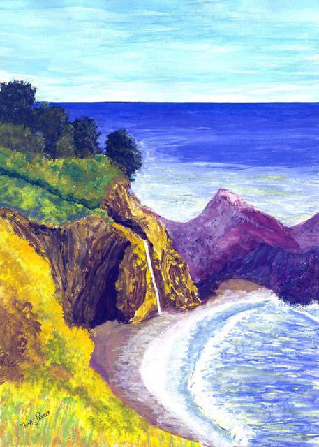 James Parker  'Ocean Waterfall', created in 2003, Original Drawing Pen.
