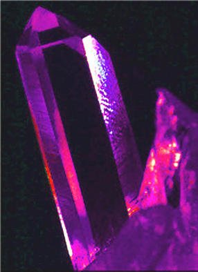 James Parker: 'Towering Crystal', 1991 Color Photograph, Other. A towering natural crystal quartz point in majestic vibriting blues and reds....