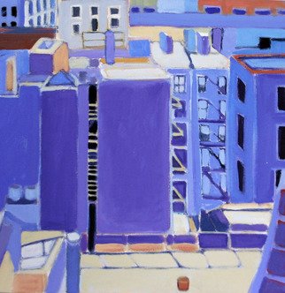 Jane Mcnichol: 'Bathouse', 2013 Oil Painting, Architecture.  This is a view of the Bathouse located next door to my Manhattan apartment ...