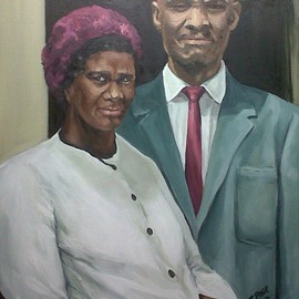 Portrait of a couple By Janet Page