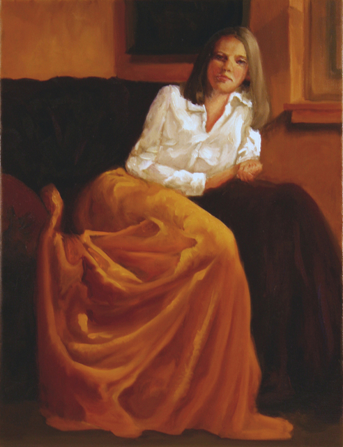 Artist Janine Kilty. 'Gold Skirt' Artwork Image, Created in 2008, Original Painting Oil. #art #artist