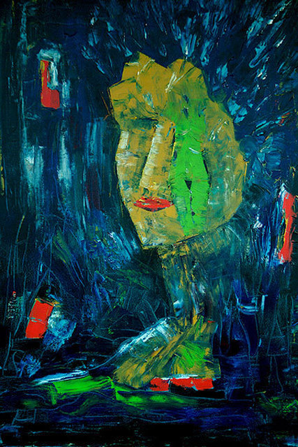 Artist Jan Skorb. 'Her Portrait' Artwork Image, Created in 2006, Original Mixed Media. #art #artist
