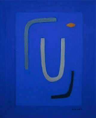 Jan-thomas Olund: 'blue no i', 2020 Oil Painting, Abstract. Ultramarine and cobalt blue two colors that form the basis for a new series of paintings. Blue colors is searching simple shapes in a playful Blue no. 1...