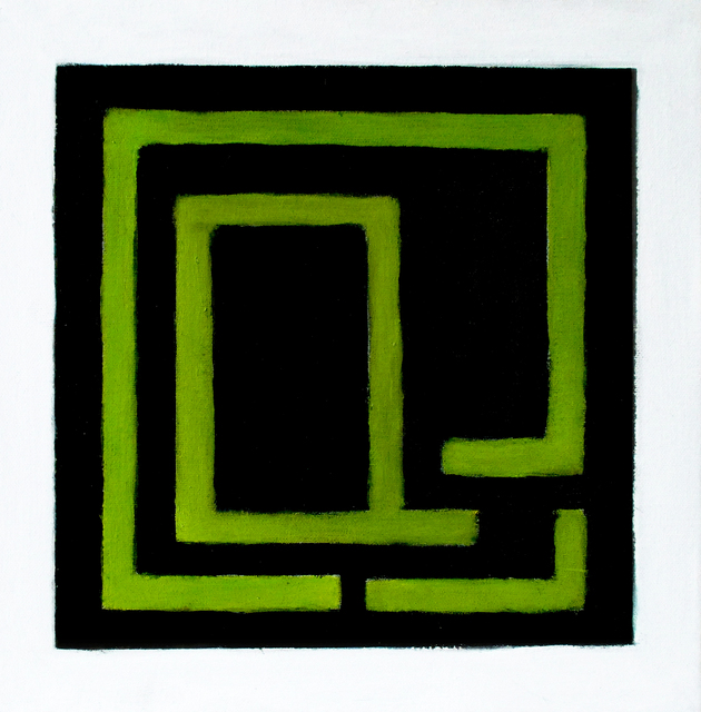 Jan-Thomas Olund  'Single Maze Green', created in 2017, Original Collage.