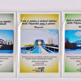 Jarmo It�niemi: 'Photo magnet', 2014 Color Photograph, Architecture. Artist Description:   Bridges of LAITURI village Finland    ...