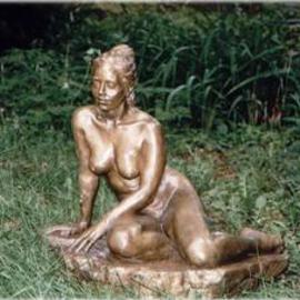 Bruce Naigles: 'Siven', 1997 Bronze Sculpture, nudes. Artist Description: Here sits a contemplative young woman.I feel it' s one of my most natural and well resolved nudes in it' s coherence of her physical beauty and gentle nature. Certainly one of my favorites.  ...